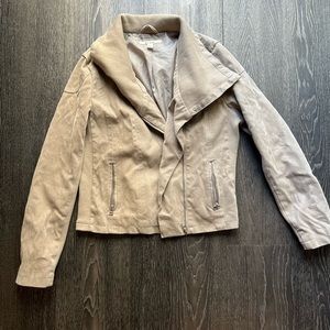 Taupe Faux Suede Jacket